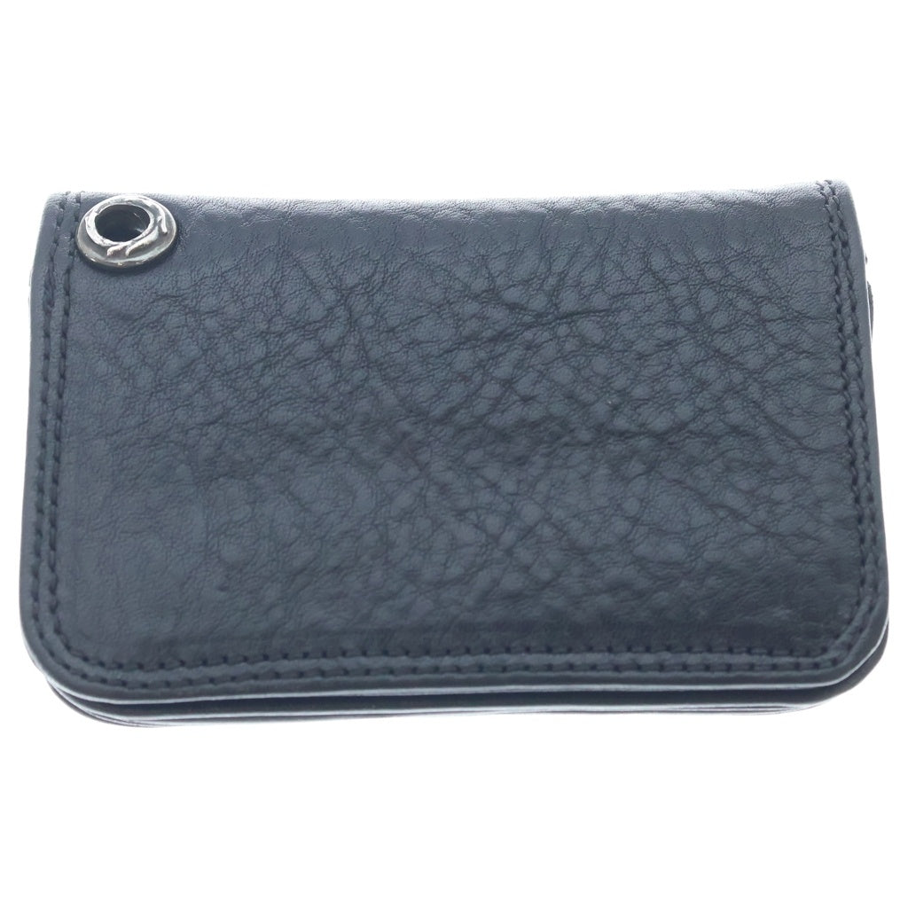 CHROME HEARTS(クロムハーツ) CARD CASE グロメット付き レザーカードケース ブラック