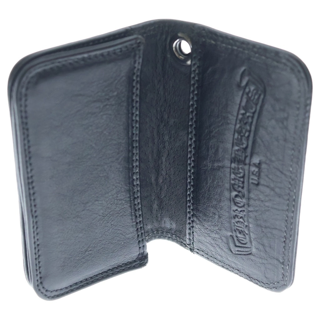 CHROME HEARTS(クロムハーツ) CARD CASE グロメット付き レザーカードケース ブラック