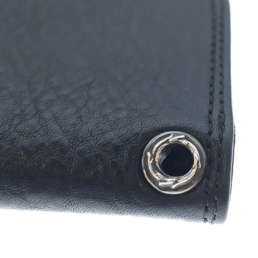 CHROME HEARTS(クロムハーツ) CARD CASE グロメット付き レザーカードケース ブラック