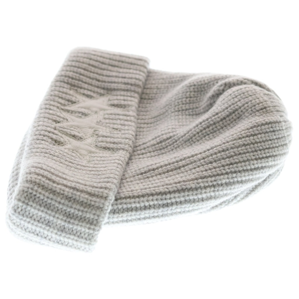 CHROME HEARTS(クロムハーツ) BEANIE スターパッチカシミヤビーニー グレー