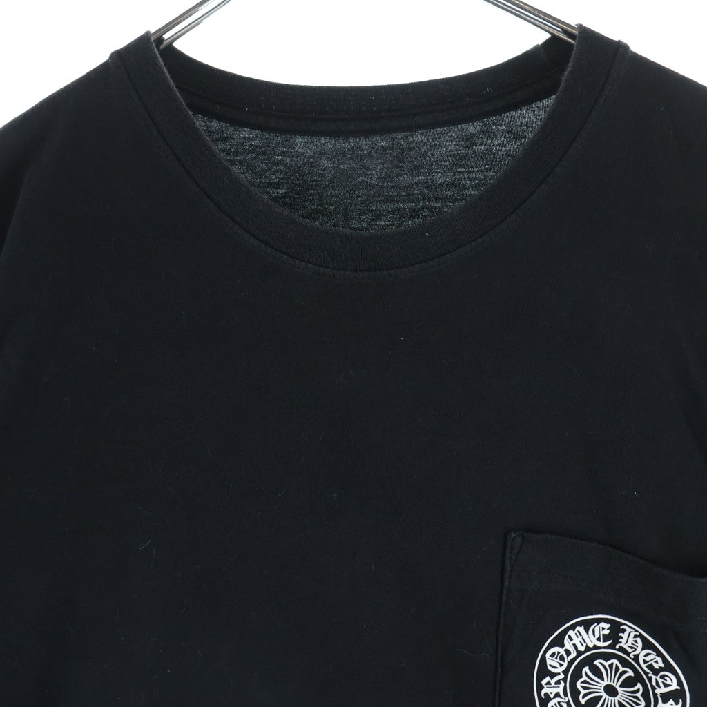 CHROME HEARTS(クロムハーツ) HORSESHOE S/S TEE ホースシュープリント ポケット半袖Tシャツ カットソー ブラック
