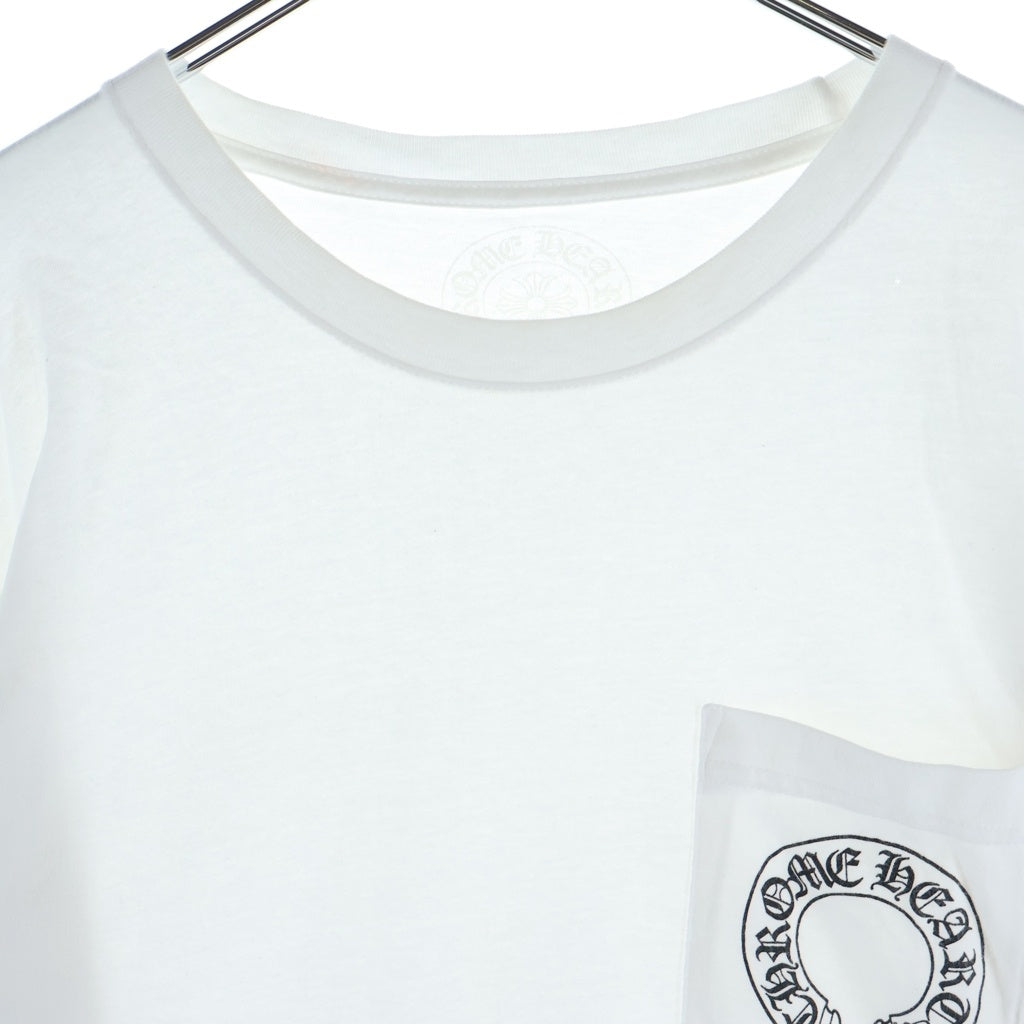 CHROME HEARTS(クロムハーツ) CH L/S T-SHIRT バックホースシュー アームフローラル 長袖Tシャツ ロンT ホワイト
