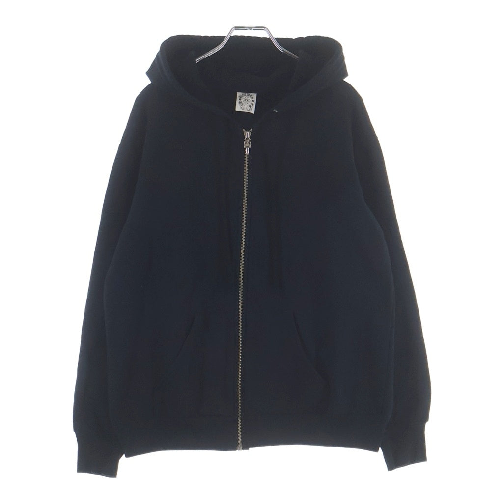 CHROME HEARTS(クロムハーツ) OLD SWTSHRT HD ZIP バックホースシュープリント袖フローラルパーカー ブラック/ホワイト