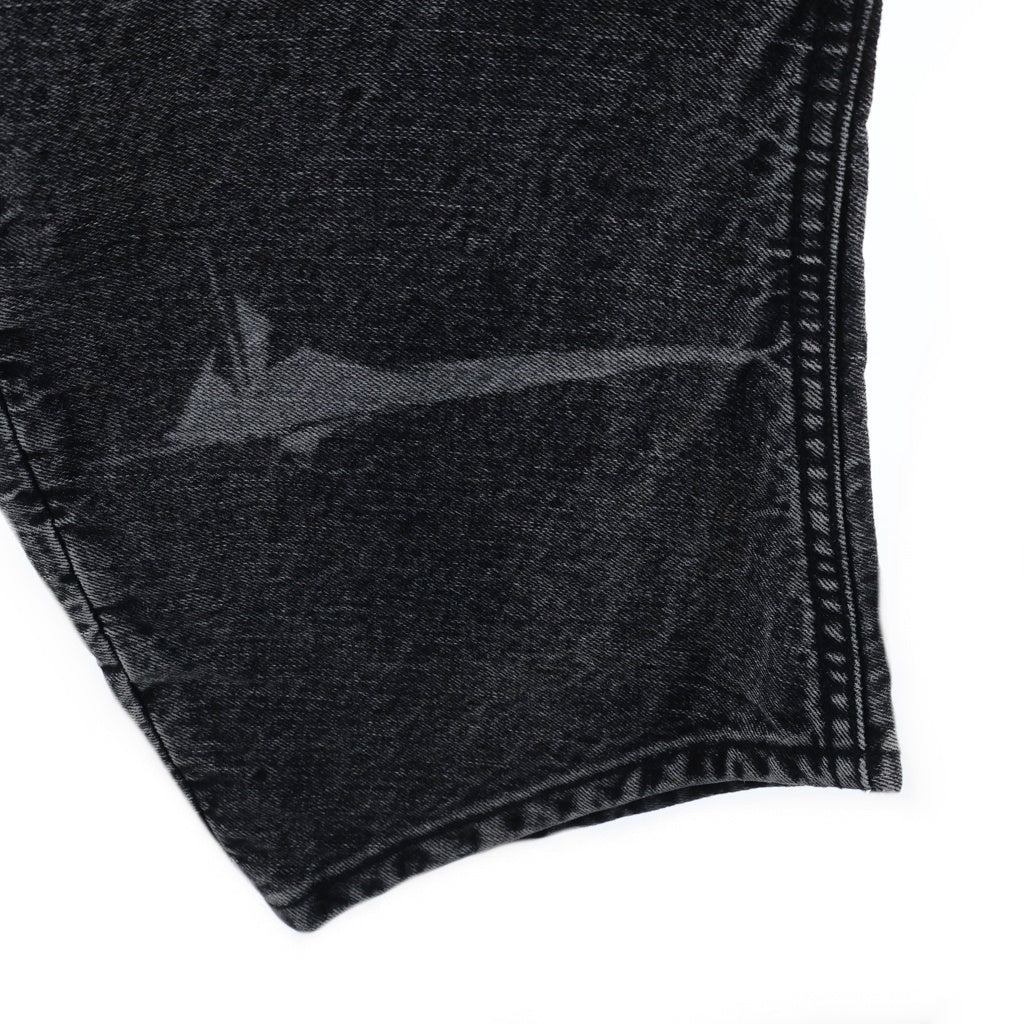 THUG CLUB(サグクラブ) Laser Washed Parkour Long Jeans TC26PT0102 レーザーウォッシュ加工 パルクールロングジーンズ パンツ ブラック