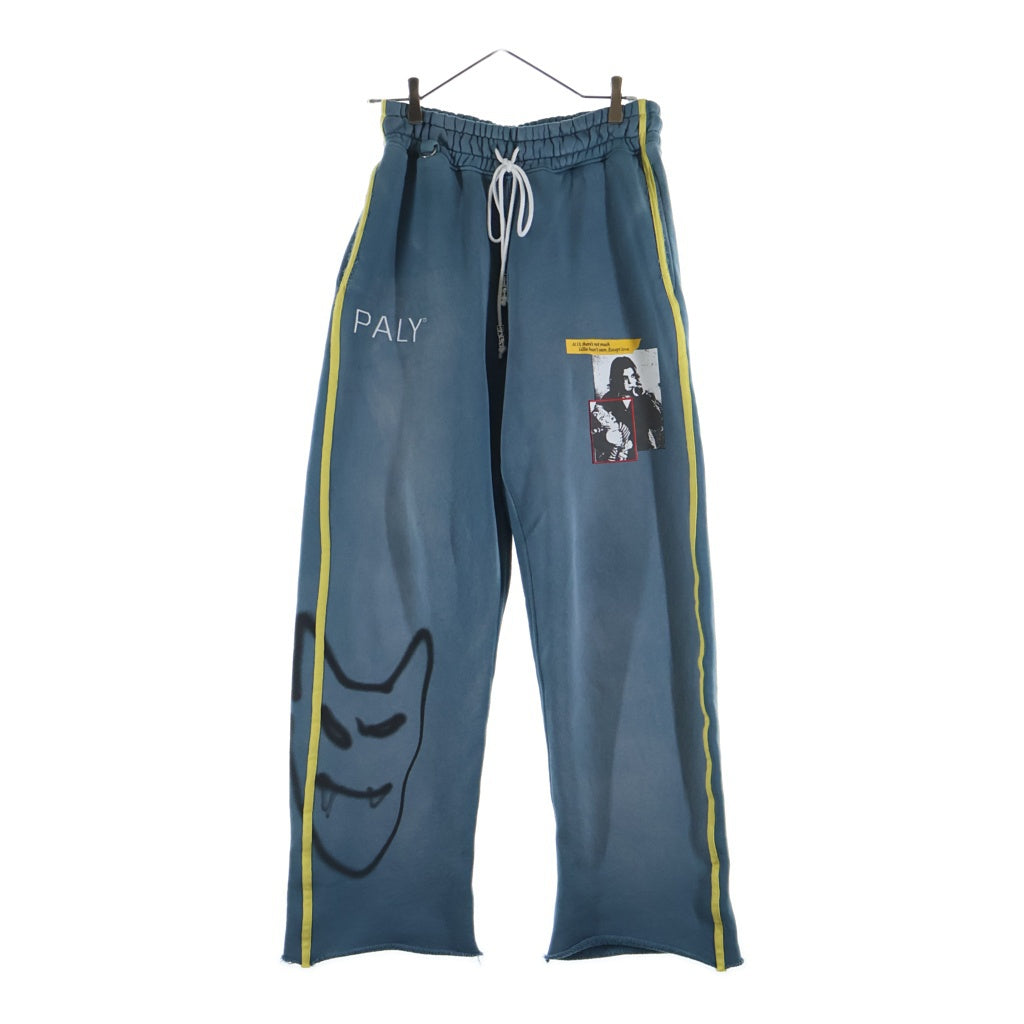 Paly Hollywood(パリーハリウッド) SWEETWISE AIRBURSH SWEATPANT ドローコード グラフィックスウェットパンツ ライトブルー