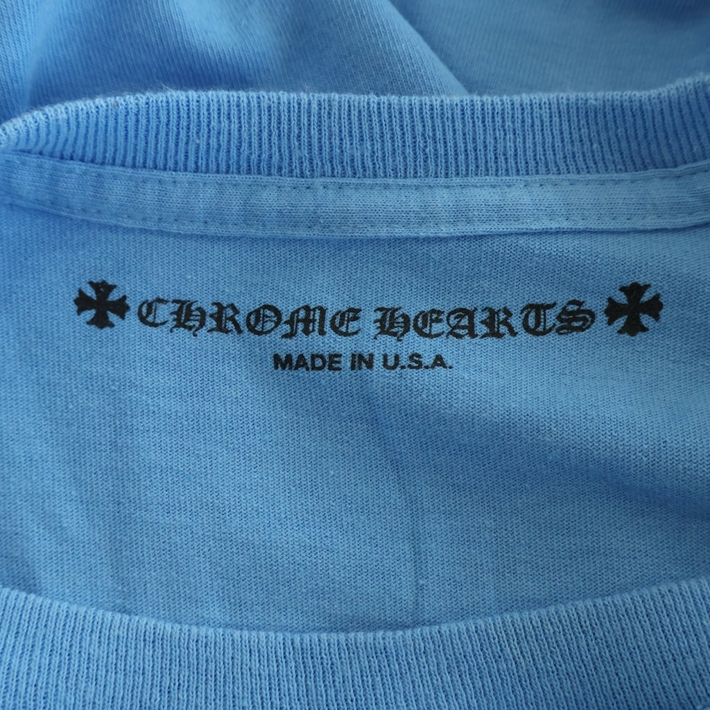 CHROME HEARTS(クロムハーツ) ×MATTY BOY BRAIN NEW L/S TEE ×マッティボーイ ブレインニュー クルーネック長袖Tシャツカットソー ロングスリーブ ロンT ブルー