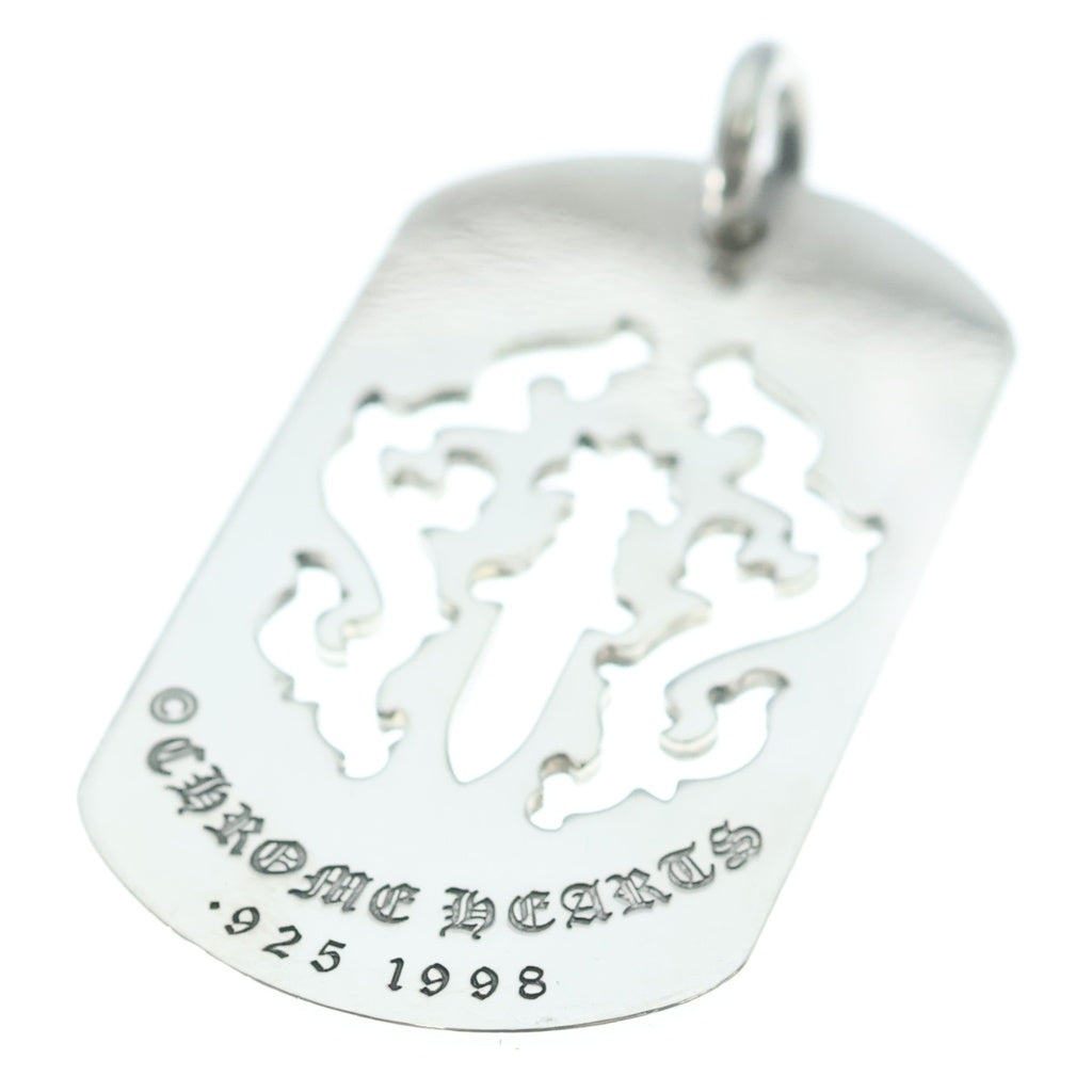 CHROME HEARTS(クロムハーツ) LARGE D TAG LRG DAGGER ダガーカットアウトドッグタグ ラージドッグタグ ネックレストップ