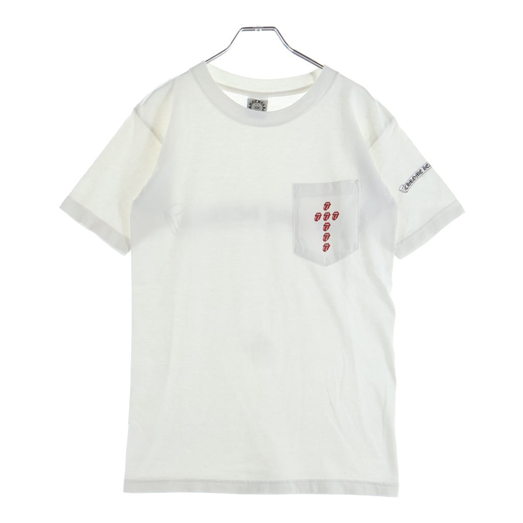 CHROME HEARTS(クロムハーツ) OLD CH T-SHIRT ROLLING STONES リップタン 半袖Tシャツカットソー ホワイト