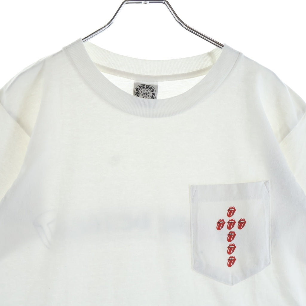 CHROME HEARTS(クロムハーツ) OLD CH T-SHIRT ROLLING STONES リップタン 半袖Tシャツカットソー ホワイト