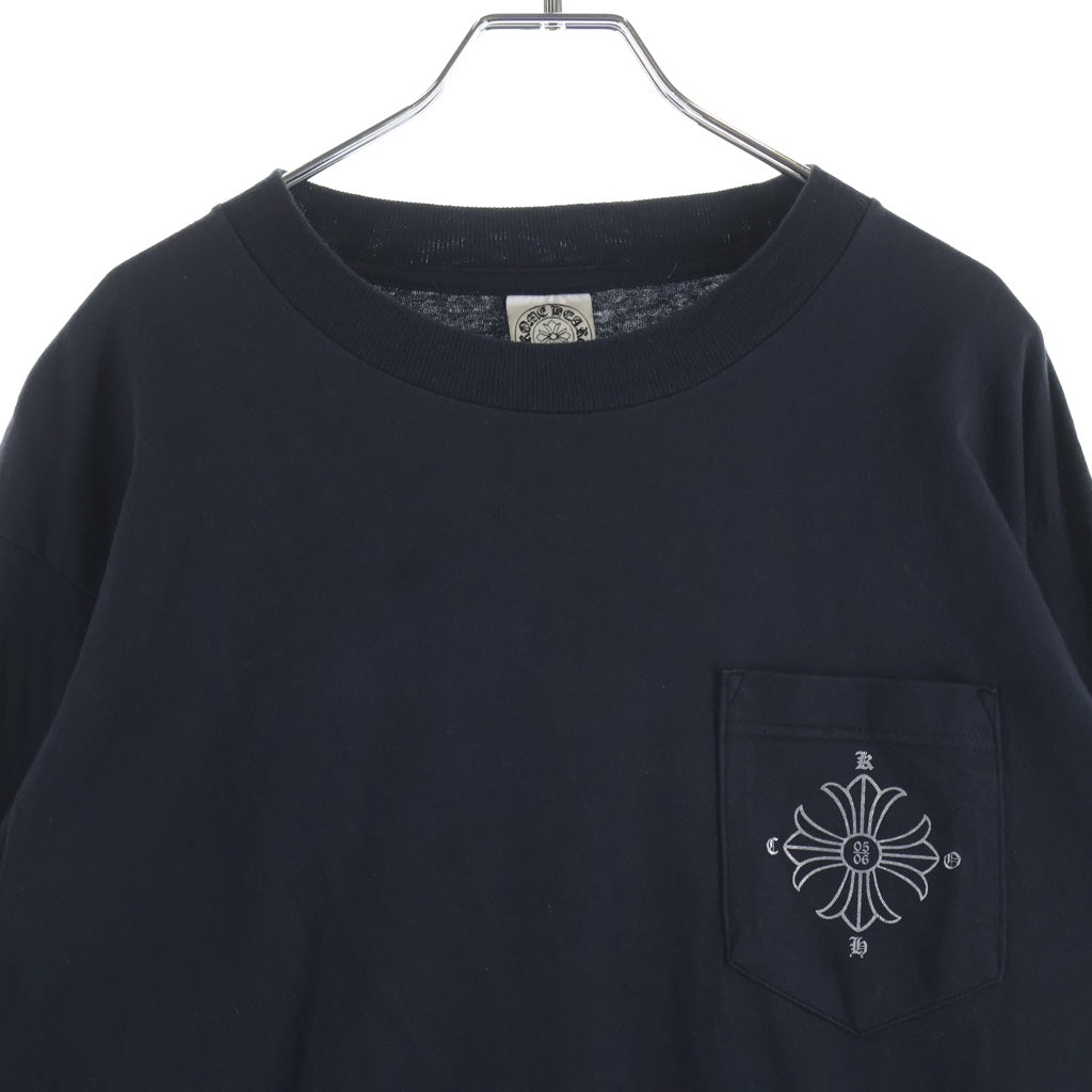 CHROME HEARTS(クロムハーツ) ×KYOSUKE HIMURO OLD L/S TEE ×氷室京介 バッククロスプリント クルーネック長袖Tシャツカットソー ブラック
