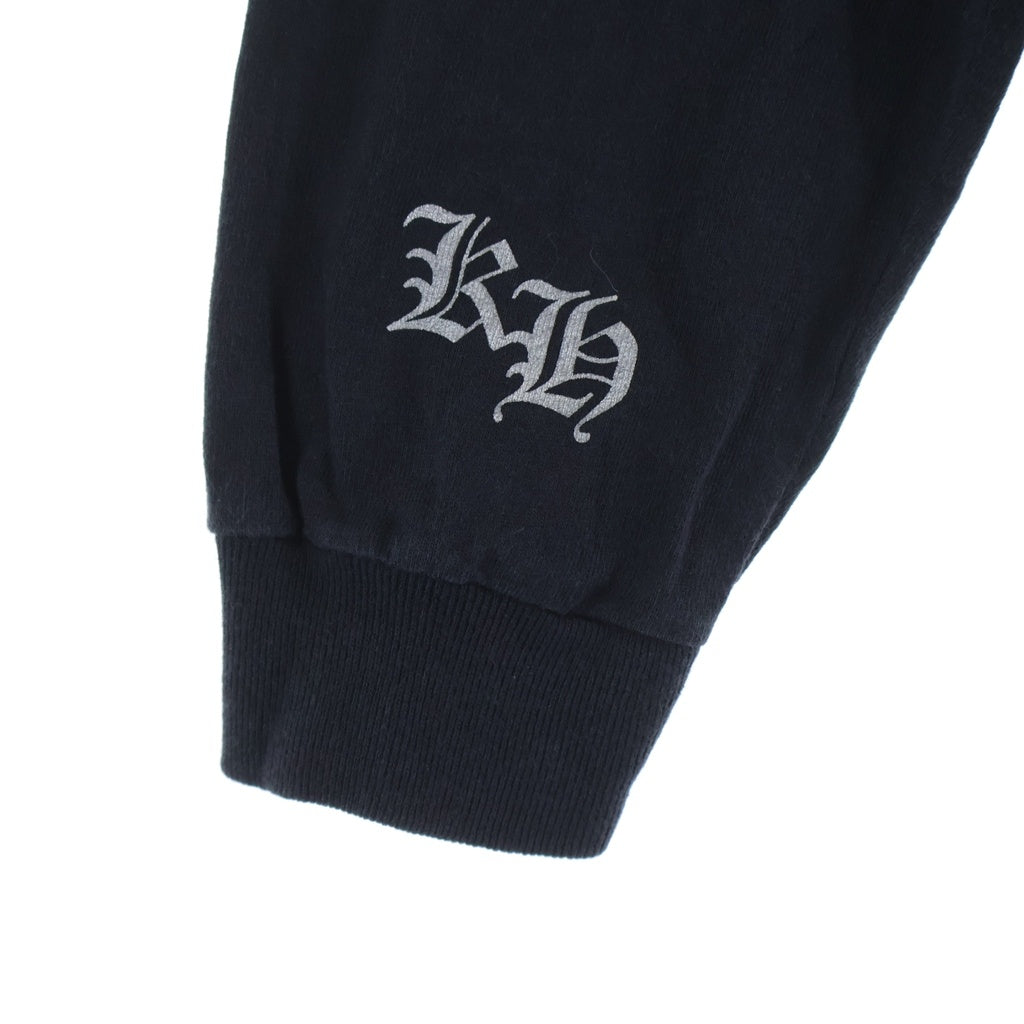 CHROME HEARTS(クロムハーツ) ×KYOSUKE HIMURO OLD L/S TEE ×氷室京介 バッククロスプリント クルーネック長袖Tシャツカットソー ブラック