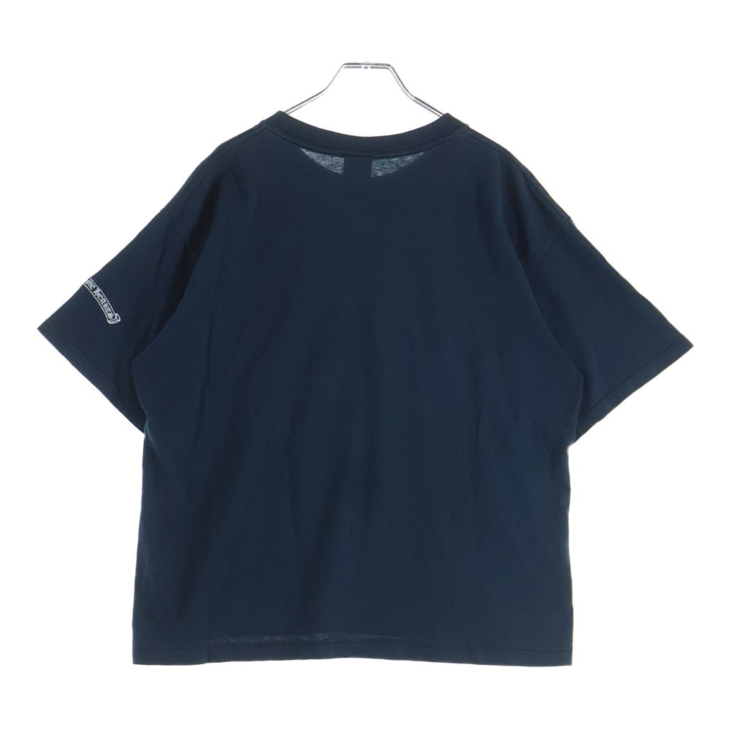 CHROME HEARTS(クロムハーツ) OLD ダブルCHクロス刺繍 半袖ポケットTシャツ カットソー ネイビー