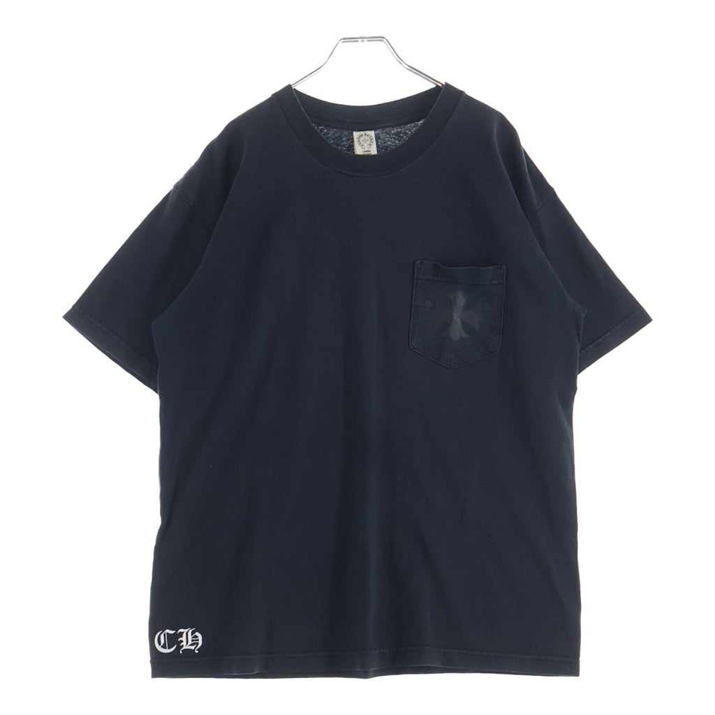 CHROME HEARTS(クロムハーツ) OLD MADE IN HOLLYWOOD CHプラスロゴ ポケット半袖Tシャツ ブラック
