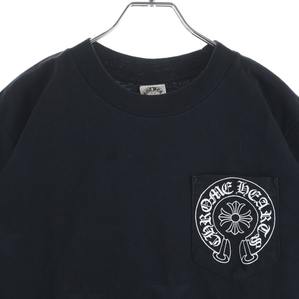 CHROME HEARTS(クロムハーツ) OLD Scroll Label Horseshoe Tee スクロールラベル ホースシュー スタープリント 半袖Tシャツ カットソー ブラック