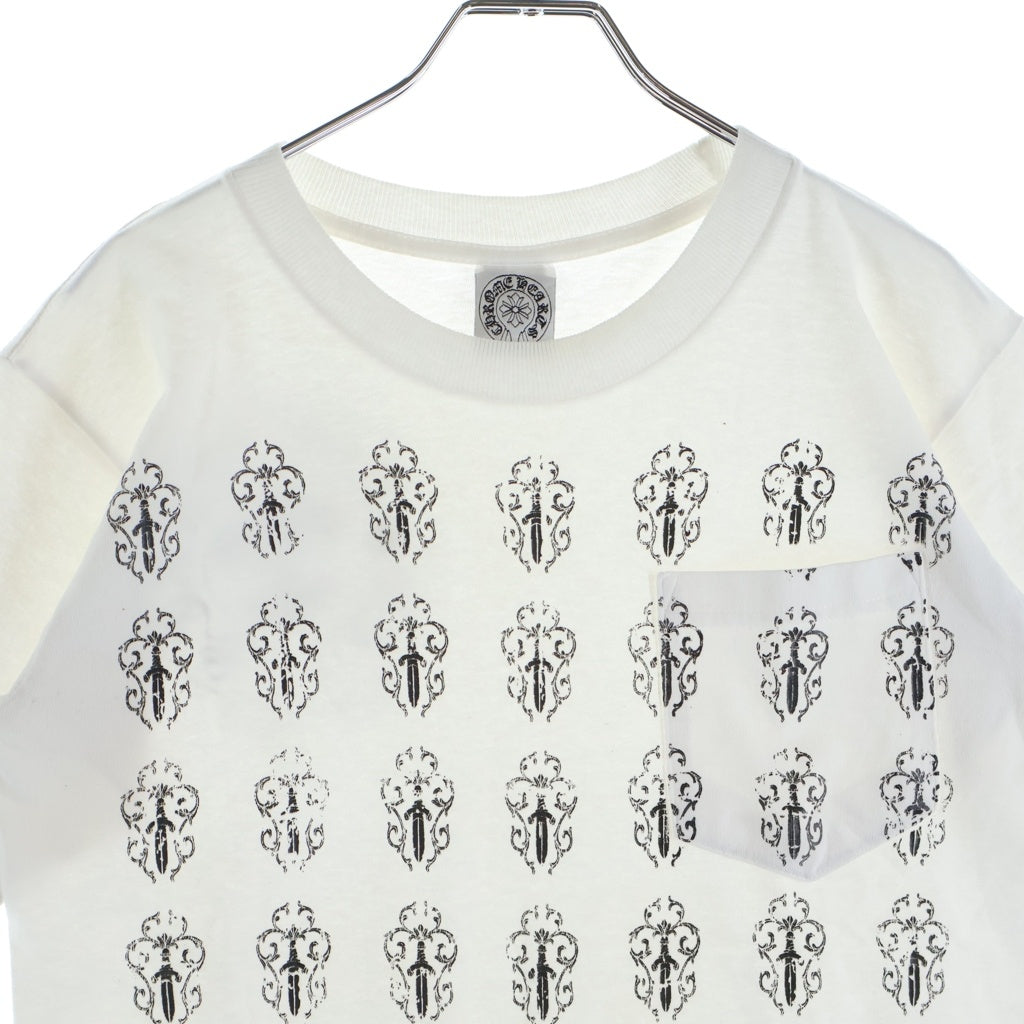 CHROME HEARTS(クロムハーツ) OLD ヴァインダガープリント 半袖Tシャツ ホワイト/ブラック