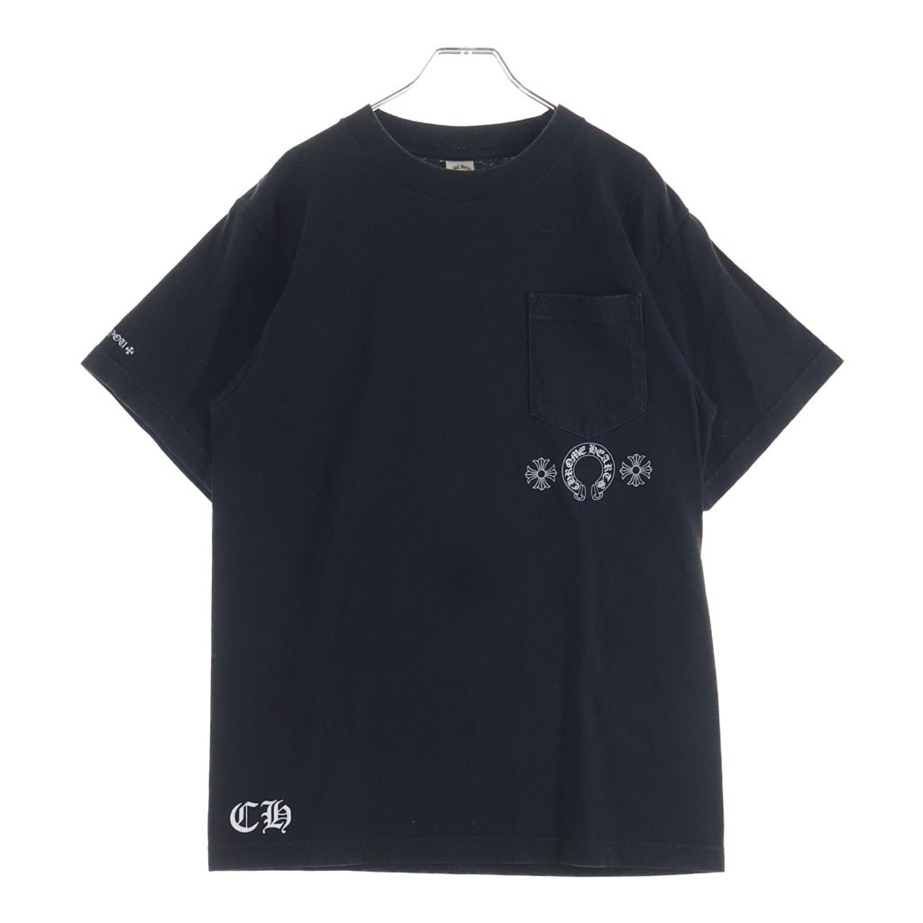 CHROME HEARTS(クロムハーツ) OLD CHプラス ホースシュープリント 半袖Tシャツ ブラック