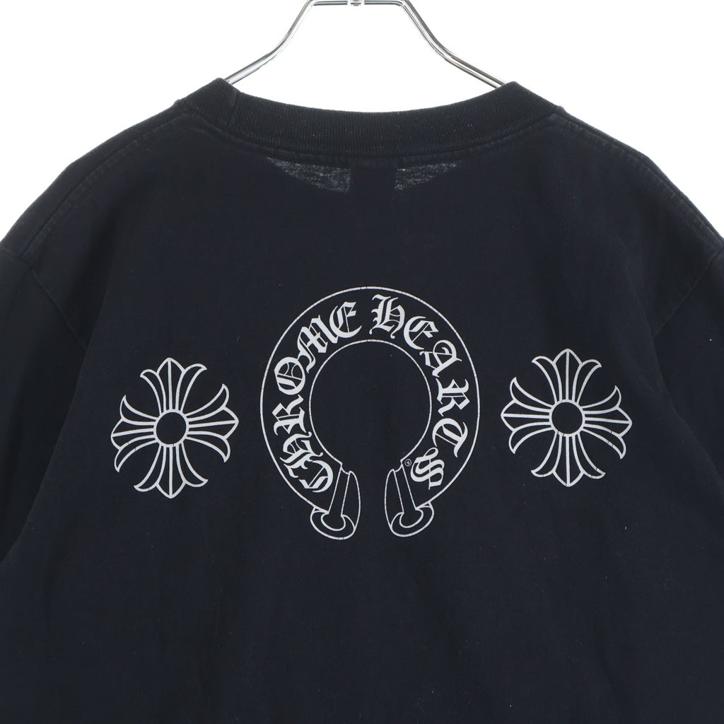 CHROME HEARTS(クロムハーツ) OLD CHプラス ホースシュープリント 半袖Tシャツ ブラック