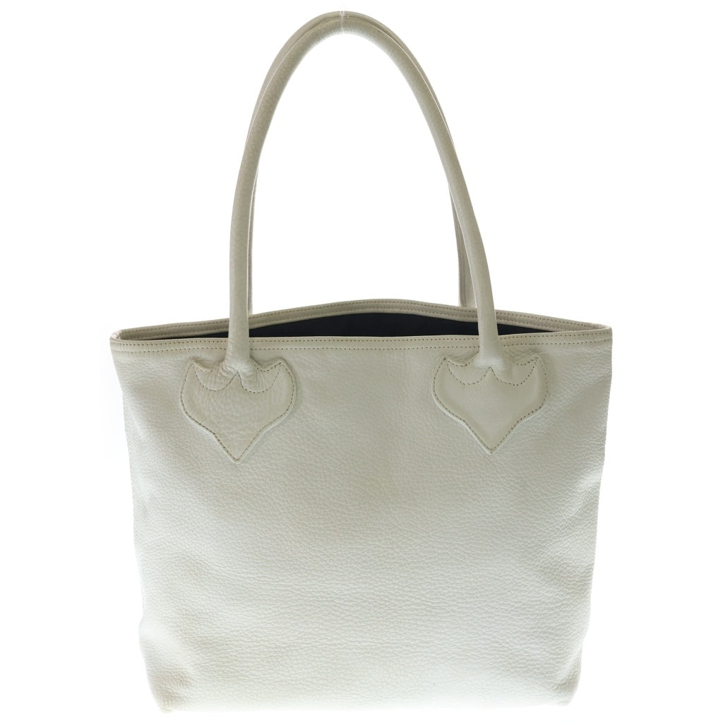 CHROME HEARTS(クロムハーツ) FS TOTE FSトート クロスパッチ付きレザートートバッグ ホワイト レディース