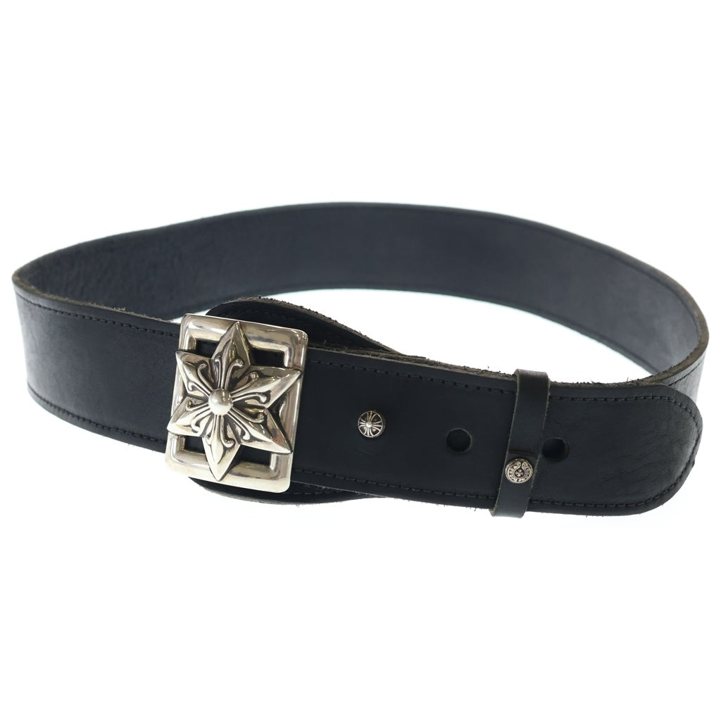 CHROME HEARTS(クロムハーツ) Lage Strap Star Buckle Belt ラージスター装飾レザーベルト