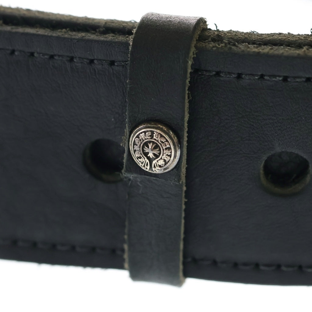 CHROME HEARTS(クロムハーツ) Lage Strap Star Buckle Belt ラージスター装飾レザーベルト
