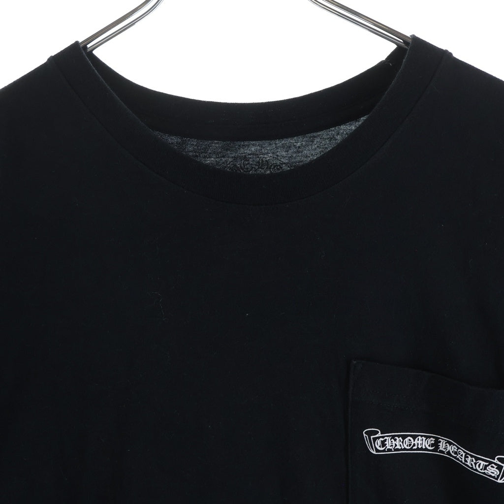 CHROME HEARTS(クロムハーツ) バックフローラルプリント クルーネック半袖Tシャツカットソー ブラック