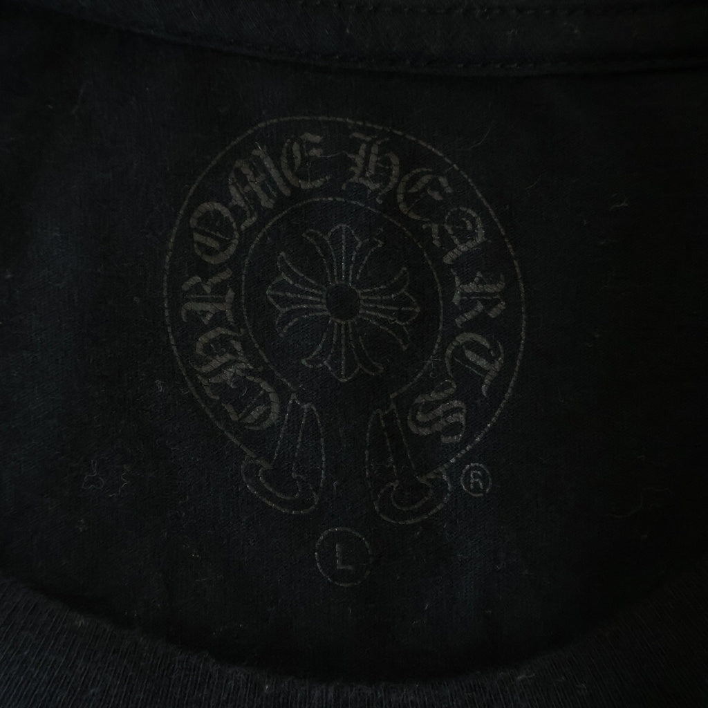 CHROME HEARTS(クロムハーツ) バックフローラルプリント クルーネック半袖Tシャツカットソー ブラック