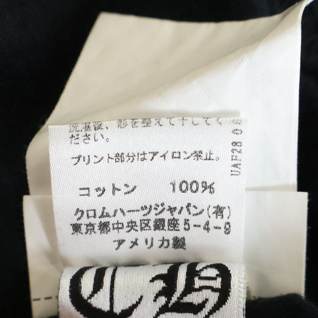 CHROME HEARTS(クロムハーツ) バックフローラルプリント クルーネック半袖Tシャツカットソー ブラック