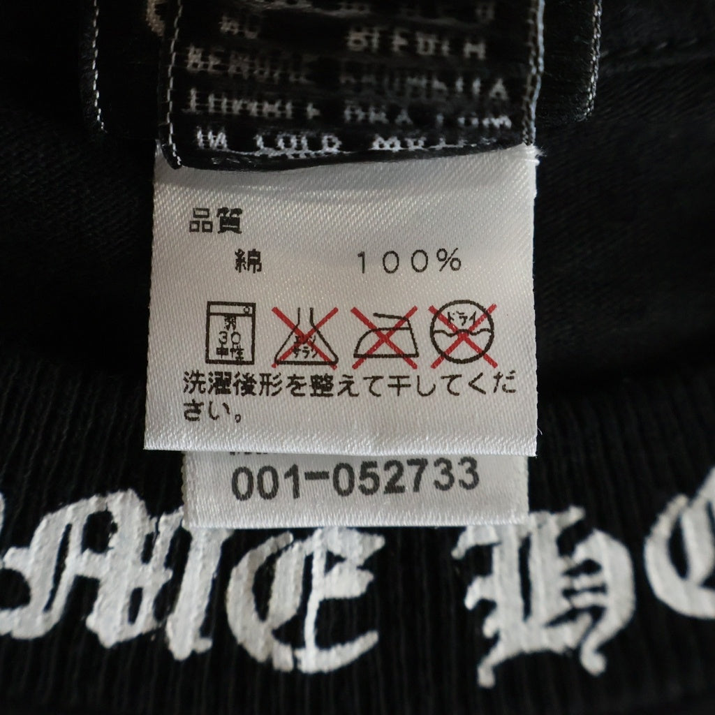 CHROME HEARTS(クロムハーツ) OLD バックフローラルクロスプリント クルーネック半袖Tシャツカットソー ブラック