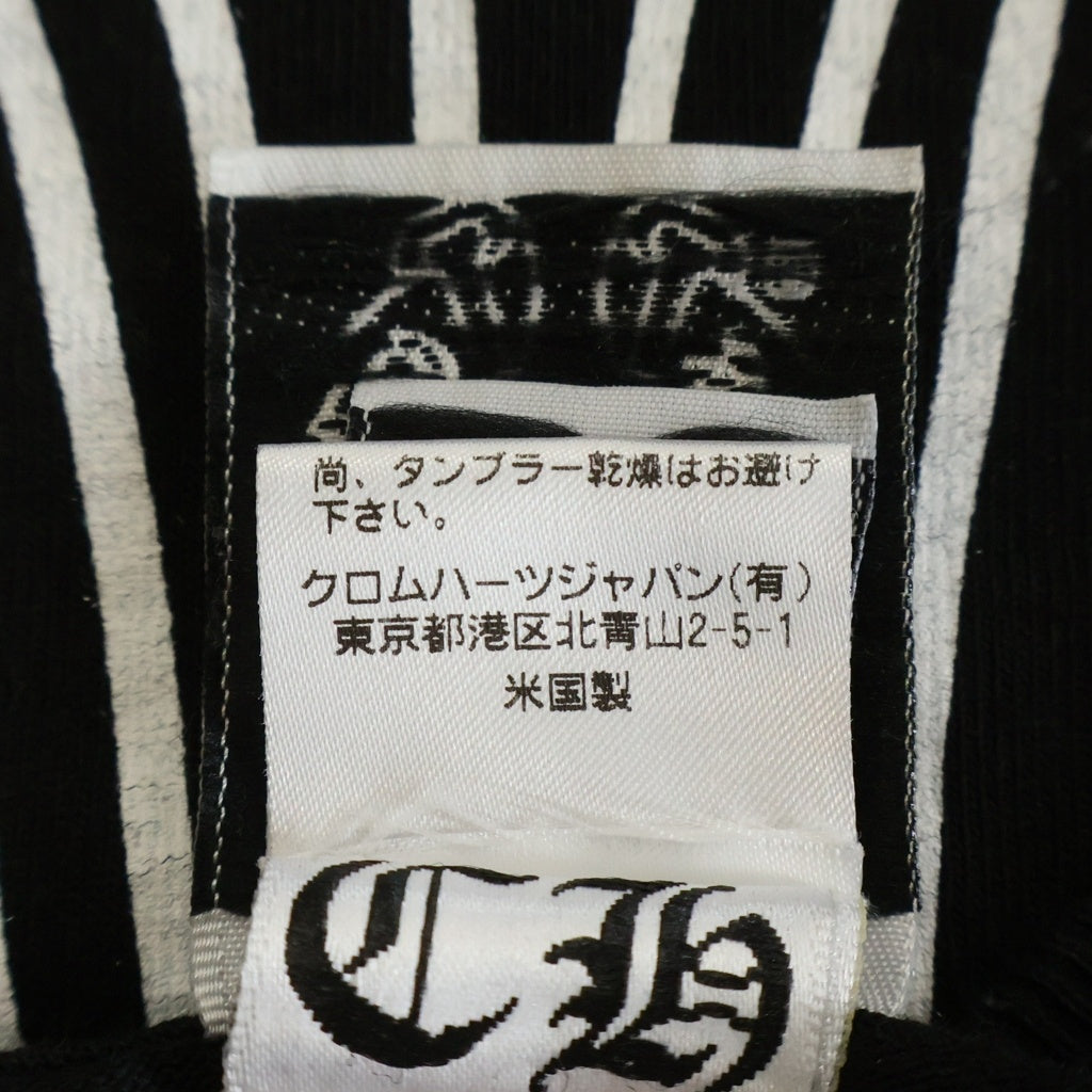 CHROME HEARTS(クロムハーツ) OLD バックフローラルクロスプリント クルーネック半袖Tシャツカットソー ブラック
