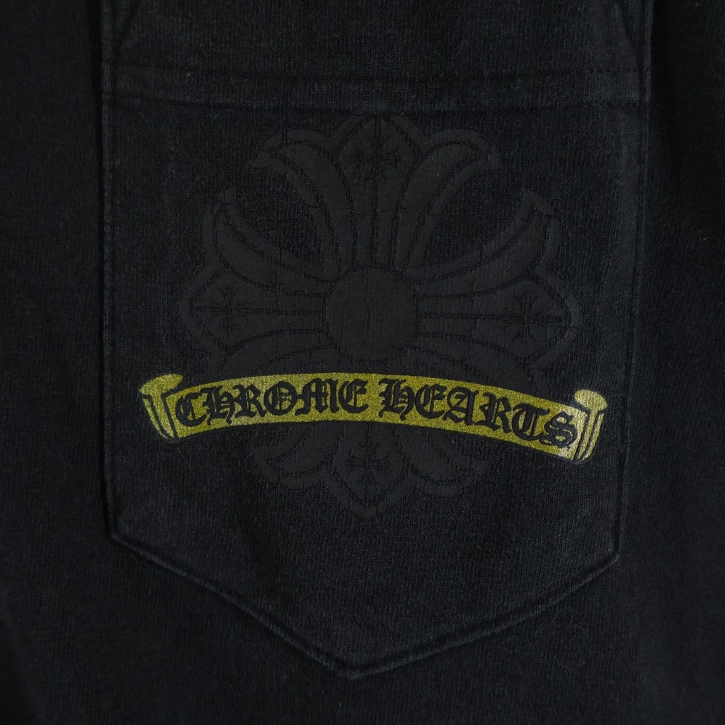 CHROME HEARTS(クロムハーツ) OLD CHクロスプリント クルーネック長袖Tシャツカットソー ブラック