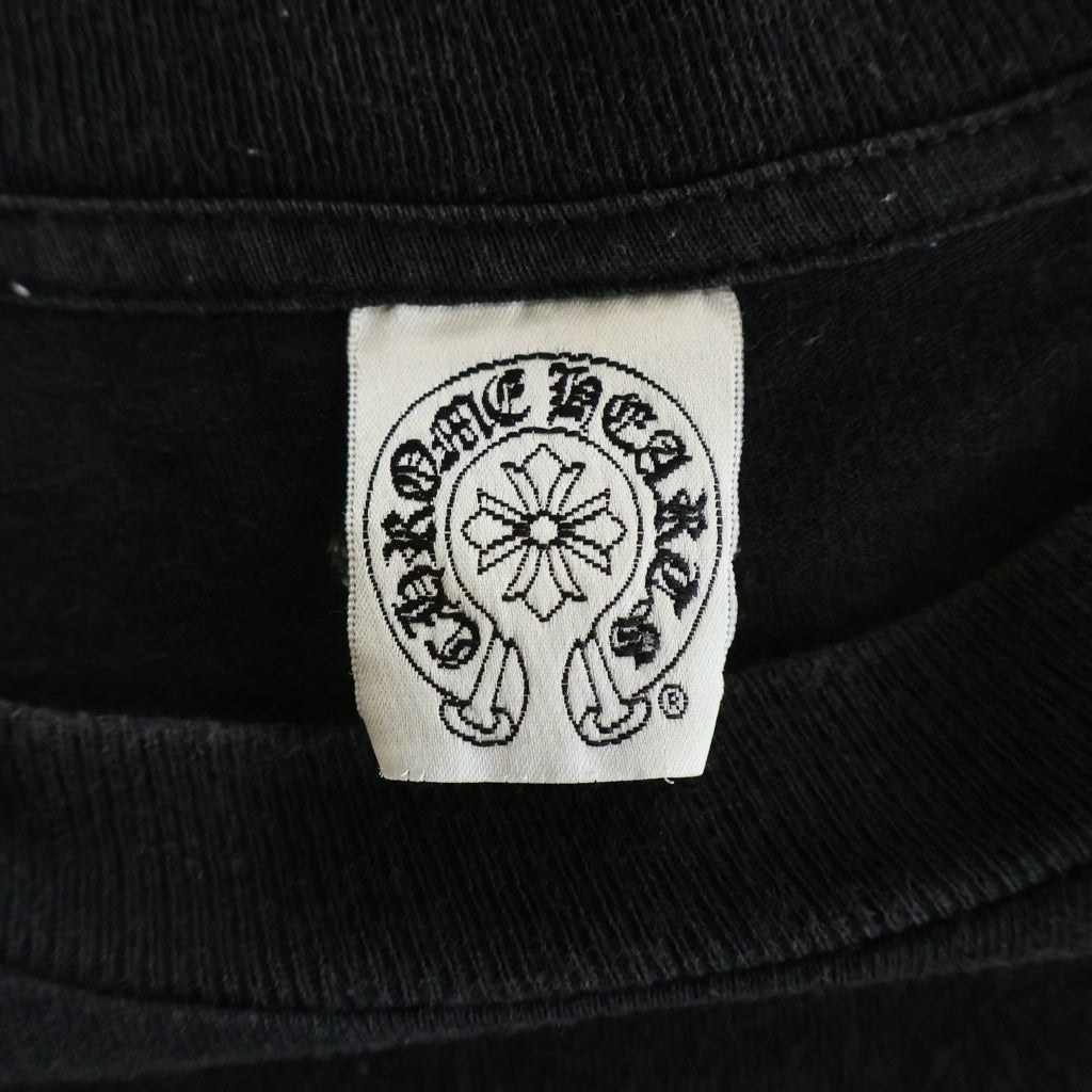 CHROME HEARTS(クロムハーツ) OLD CHクロスプリント クルーネック長袖Tシャツカットソー ブラック