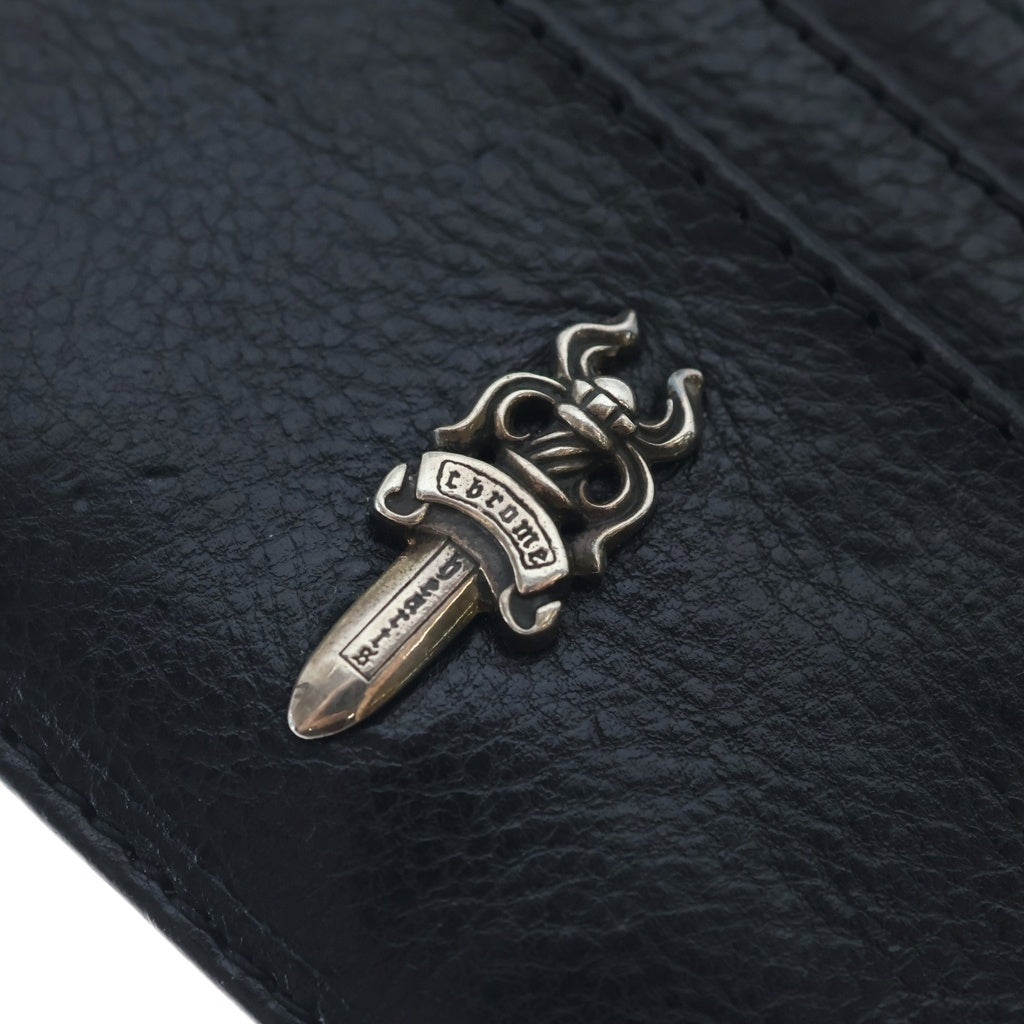CHROME HEARTS(クロムハーツ) DOUBLE SIDE ダブルサイド ダガー付きレザーカードケース ブラック