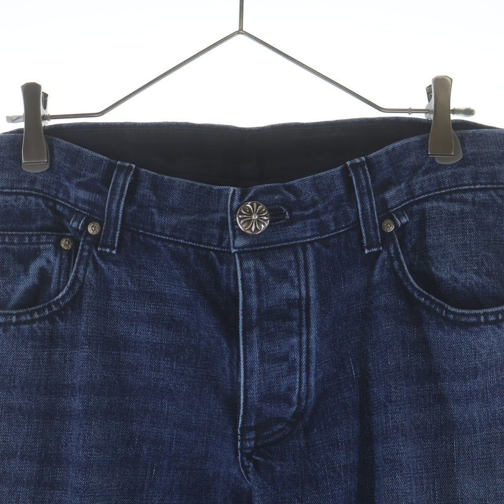 CHROME HEARTS(クロムハーツ) FLARE DNM PANTS CRS BTN INDIGO クロスボタンウォッシュドフレアデニムパンツ インディゴ