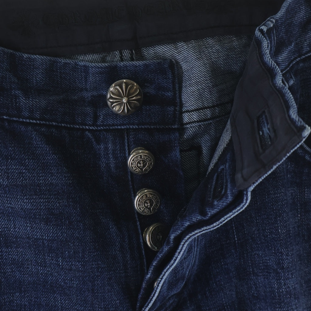 CHROME HEARTS(クロムハーツ) FLARE DNM PANTS CRS BTN INDIGO クロスボタンウォッシュドフレアデニムパンツ インディゴ