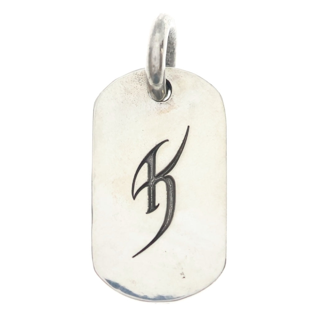 CHROME HEARTS(クロムハーツ) ×氷室京介 ドッグタグ イニシャルシルバーネックレストップ