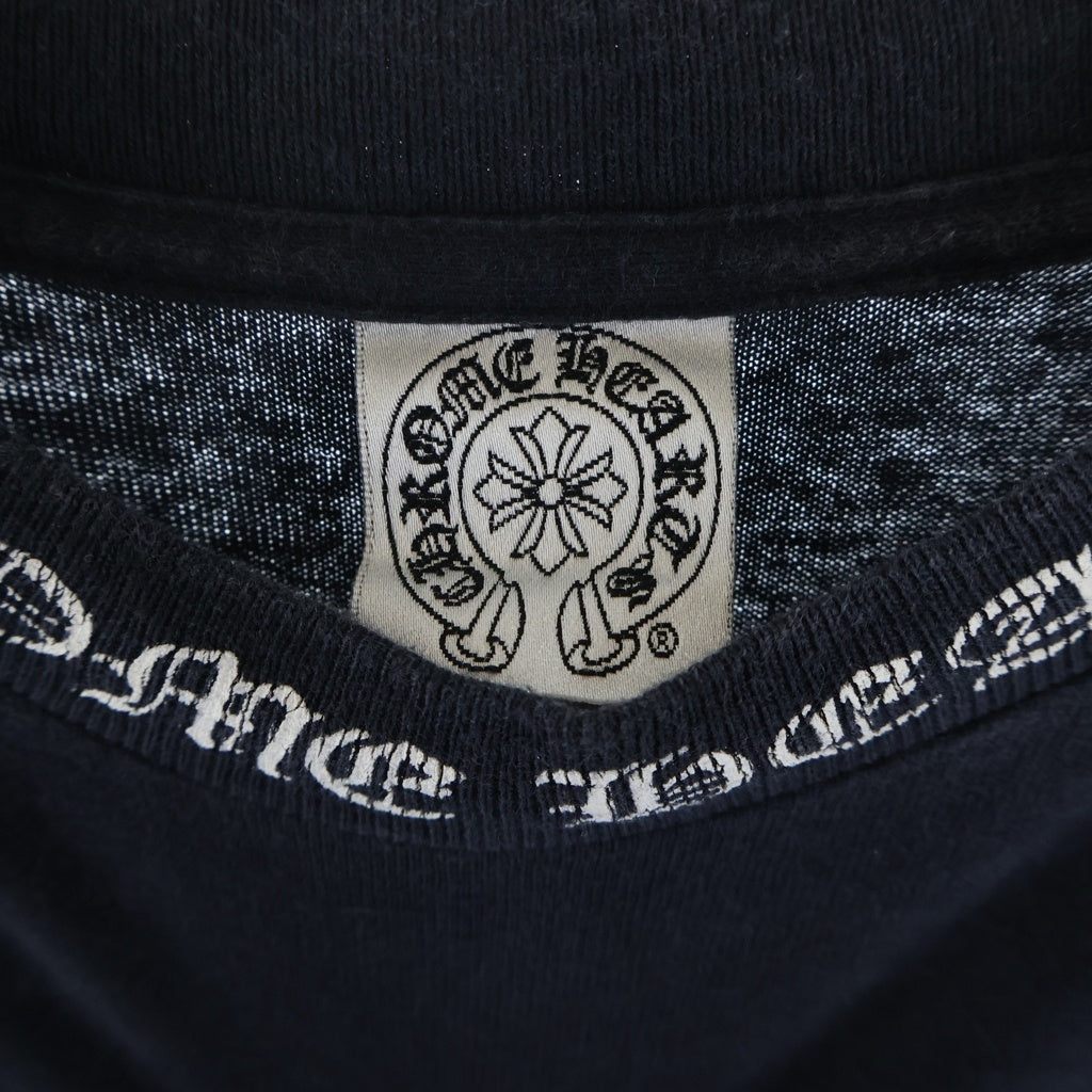 CHROME HEARTS(クロムハーツ) OLD DAGGER LOGO L/S TEE オールド ダガーロゴプリント 長袖Tシャツカットソー ブラック