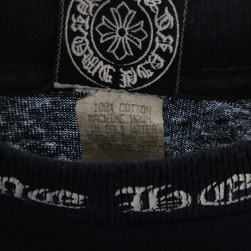 CHROME HEARTS(クロムハーツ) OLD DAGGER LOGO L/S TEE オールド ダガーロゴプリント 長袖Tシャツカットソー ブラック