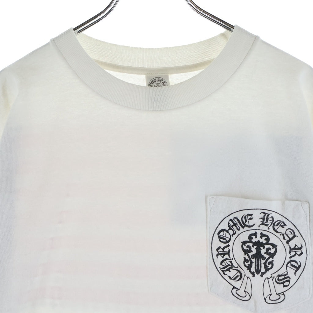 CHROME HEARTS(クロムハーツ) OLD AMERICAN FLAG TEE オールド アメリカンフラッグTシャツ 星条旗 ホースシュープリント 半袖カットソー ホワイト