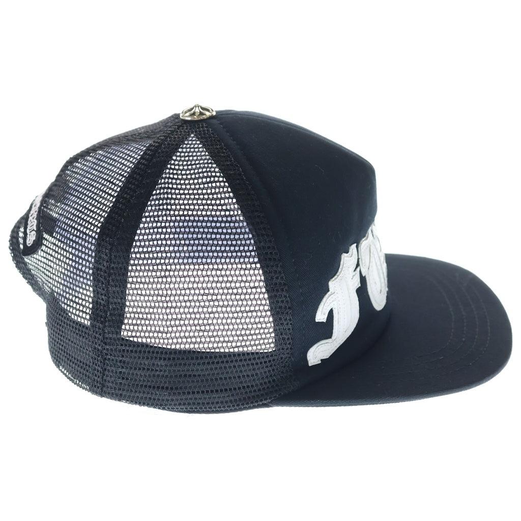 CHROME HEARTS(クロムハーツ) TRUCKER CAP トラッカーキャップ FUCKパッチクロスボール付メッシュ帽子 ブラック/ホワイト