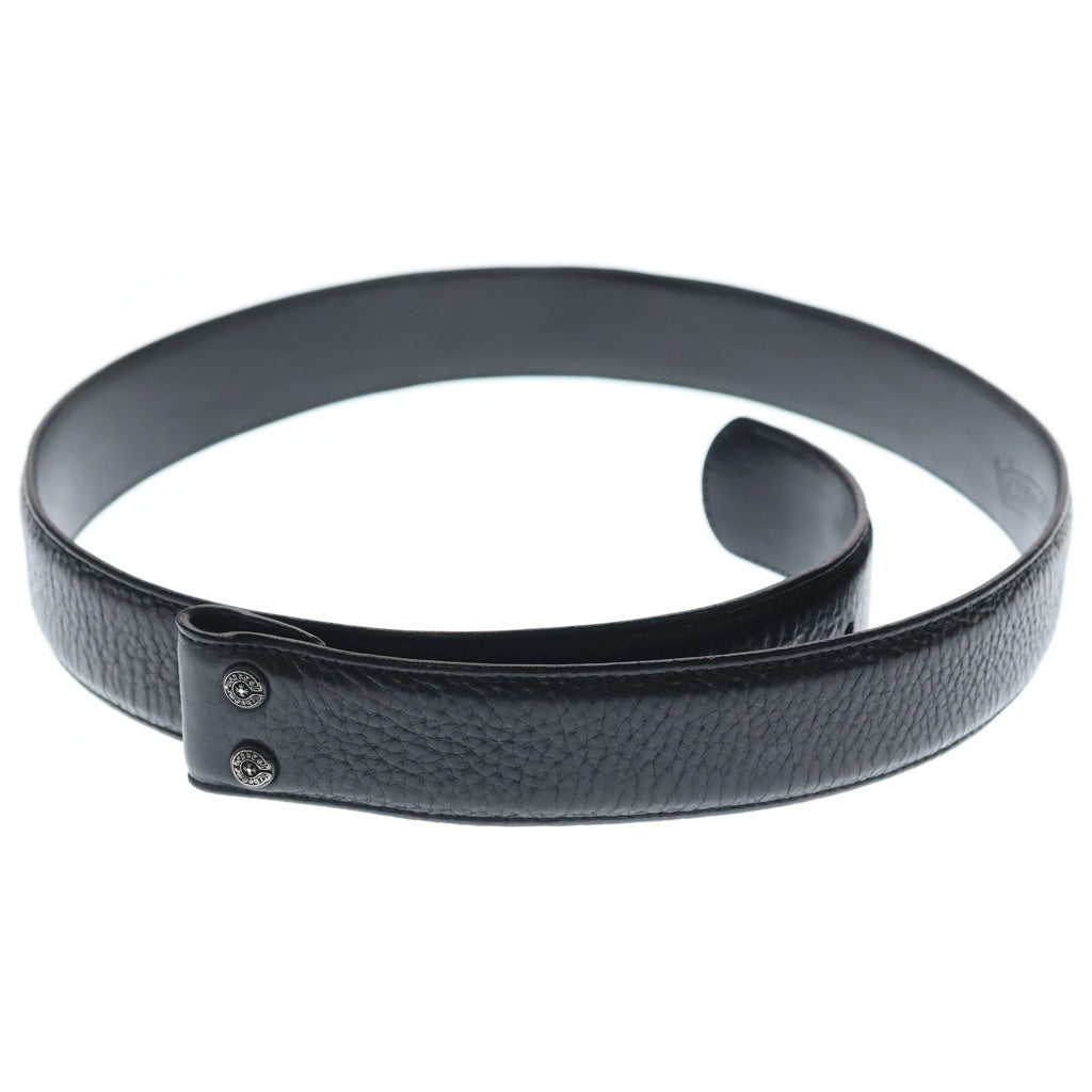 CHROME HEARTS(クロムハーツ) 1.5 STRAP 1.5inchスクロールレーベルリベッツ レザーベルト