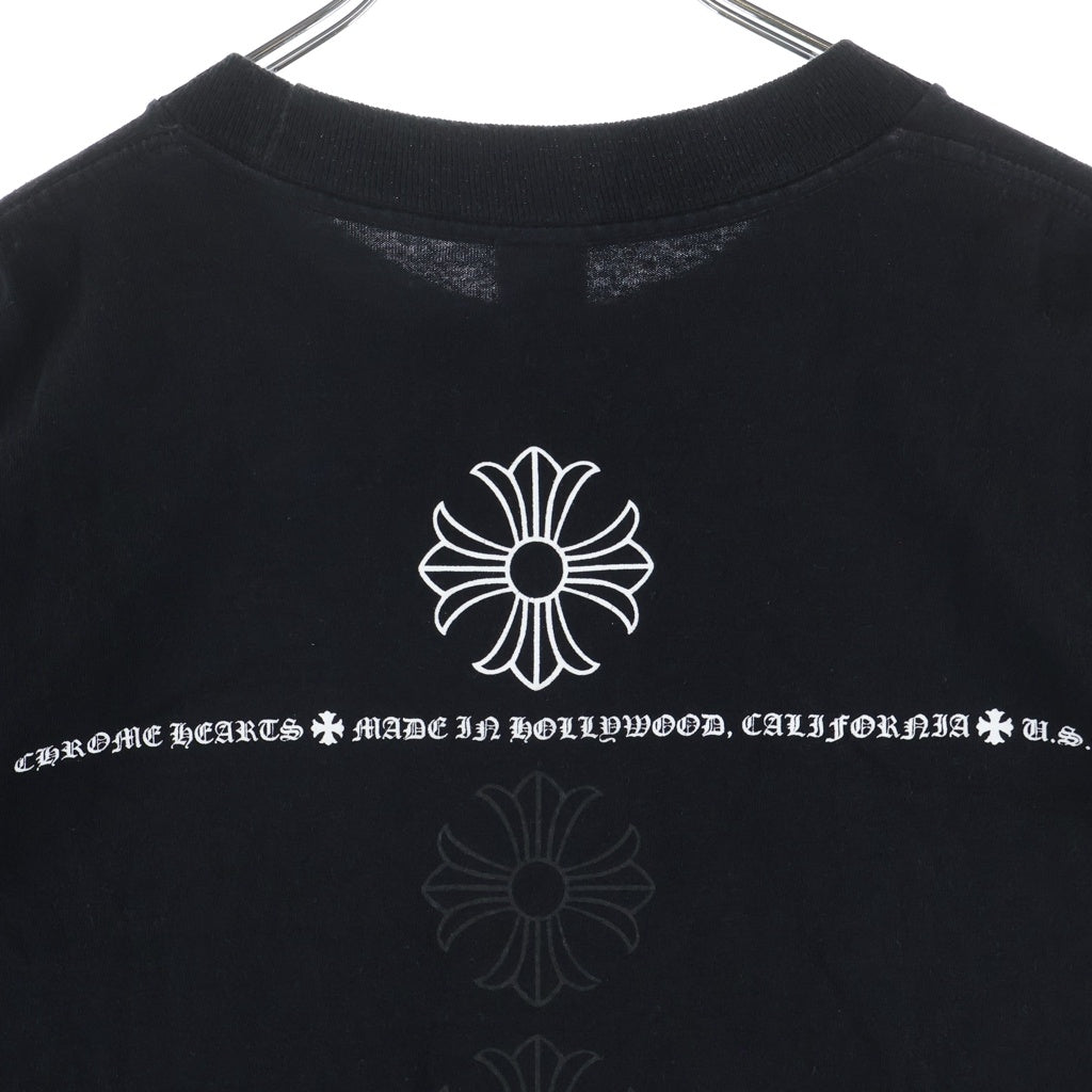 CHROME HEARTS(クロムハーツ) OLD CH Plus Scroll Logo S/S Tee CHプラス スクロールラベルプリント クルーネック半袖Tシャツ ショートスリーブカットソー ブラック