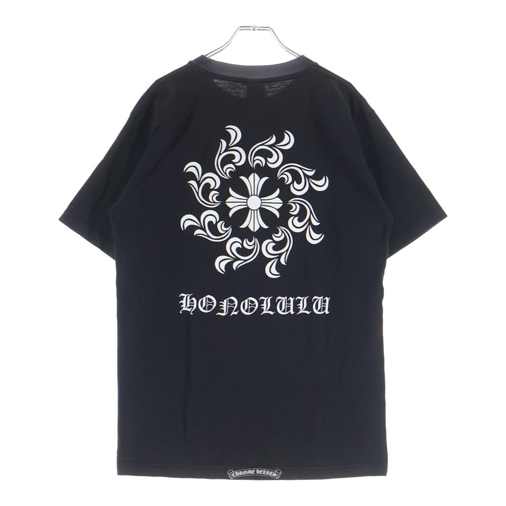 CHROME HEARTS(クロムハーツ) OLD HONOLULU Limited Horseshoe Tee ホノルル限定 ホースシュープリント クルーネック半袖Tシャツ ブラック