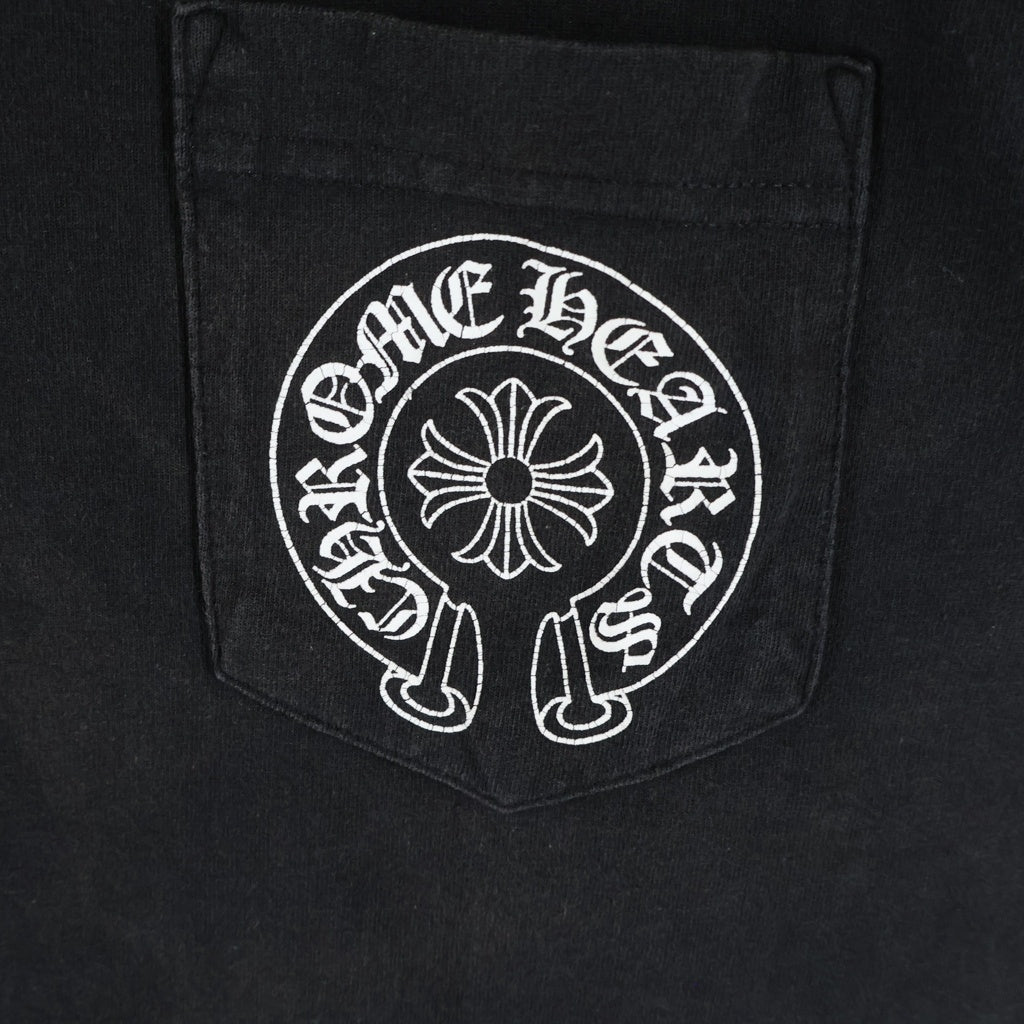 CHROME HEARTS(クロムハーツ) OLD HONOLULU Limited Horseshoe Tee ホノルル限定 ホースシュープリント クルーネック半袖Tシャツ ブラック