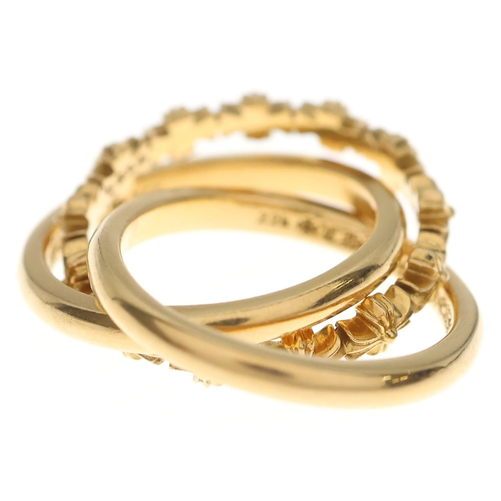 CHROME HEARTS(クロムハーツ) 22K TINY E CH PLUS BAND TRPL タイニーECHプラストリプル ゴールドリング