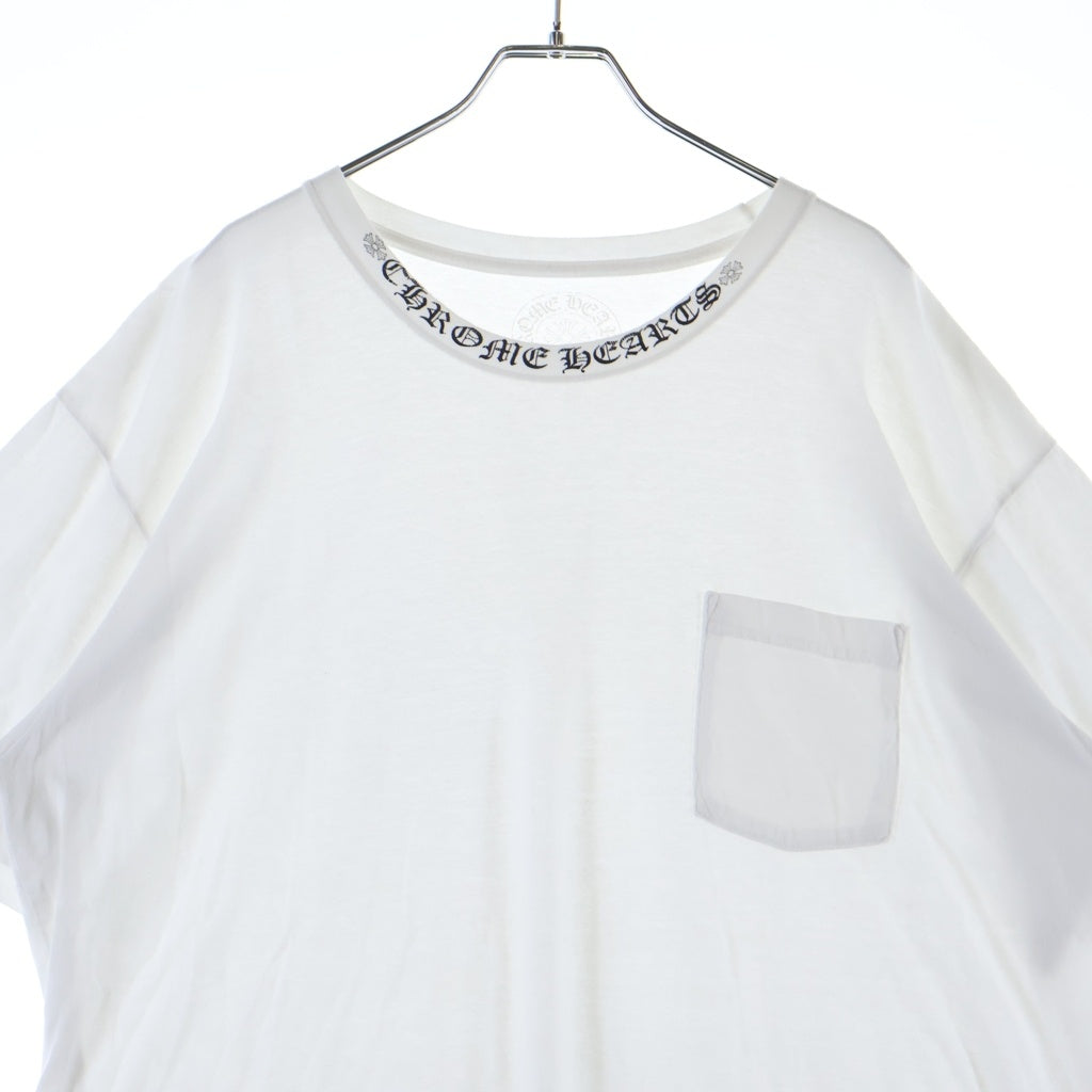 CHROME HEARTS(クロムハーツ) CH T-SHRT 1 ネックロゴプリントTシャツ ホワイト