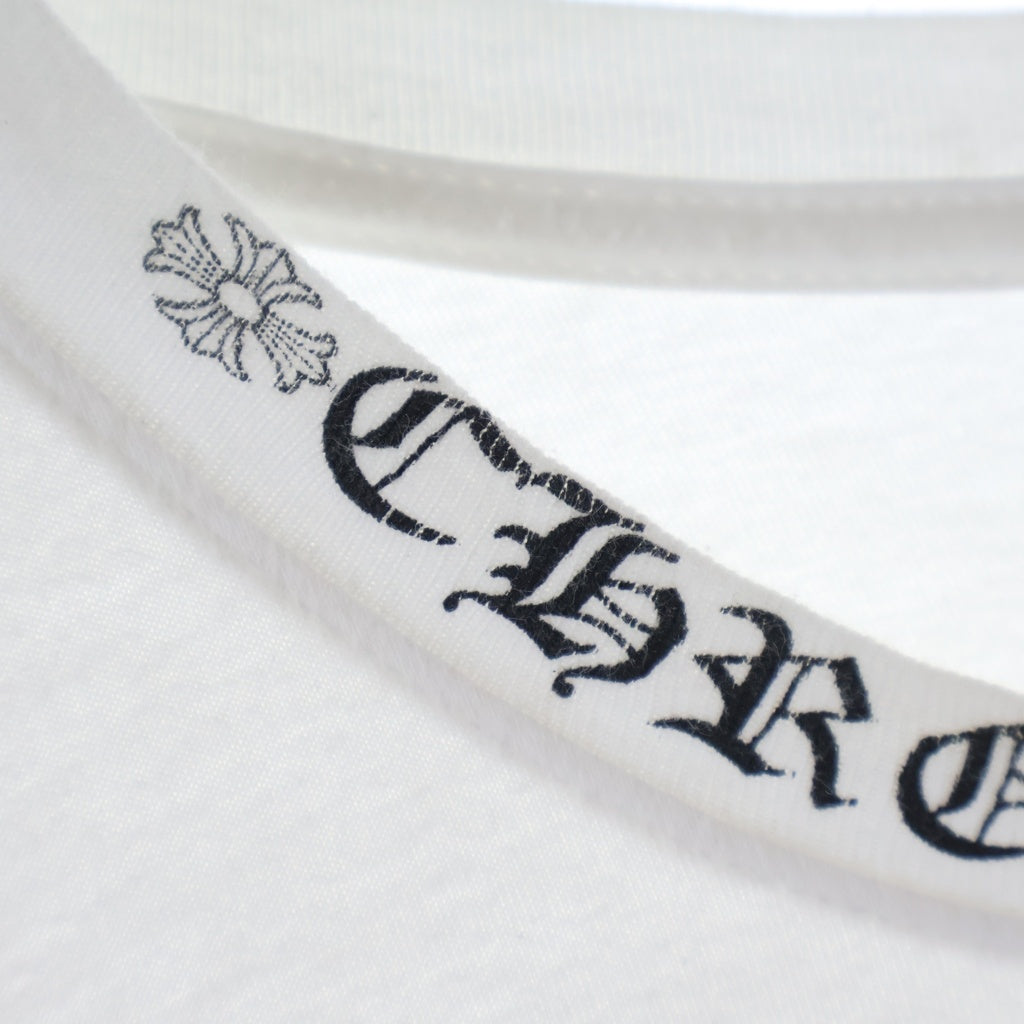 CHROME HEARTS(クロムハーツ) CH T-SHRT 1 ネックロゴプリントTシャツ ホワイト
