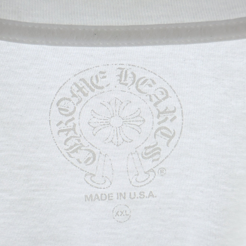 CHROME HEARTS(クロムハーツ) CH T-SHRT 1 ネックロゴプリントTシャツ ホワイト