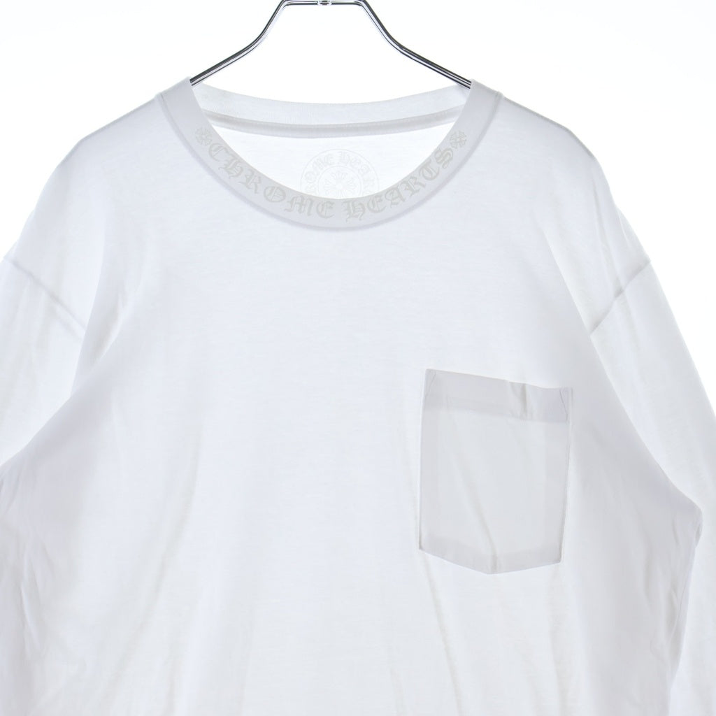 CHROME HEARTS(クロムハーツ) CH T-SHRT 1 ネックロゴプリントロングTシャツ ホワイト