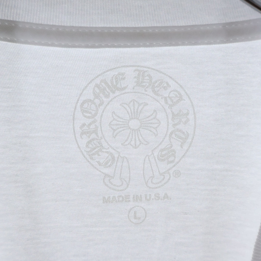 CHROME HEARTS(クロムハーツ) CH T-SHRT 1 ネックロゴプリントロングTシャツ ホワイト