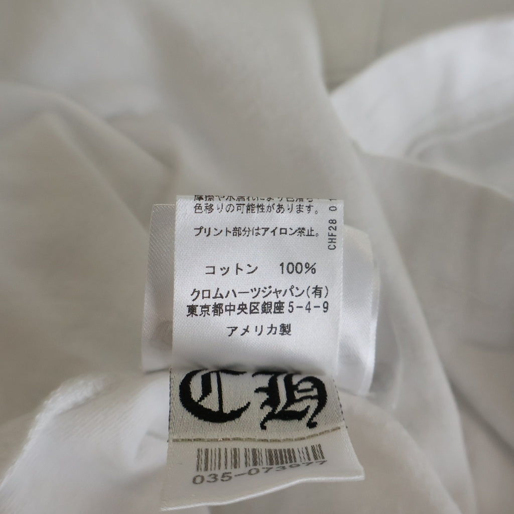 CHROME HEARTS(クロムハーツ) CH T-SHRT 1 ネックロゴプリントロングTシャツ ホワイト